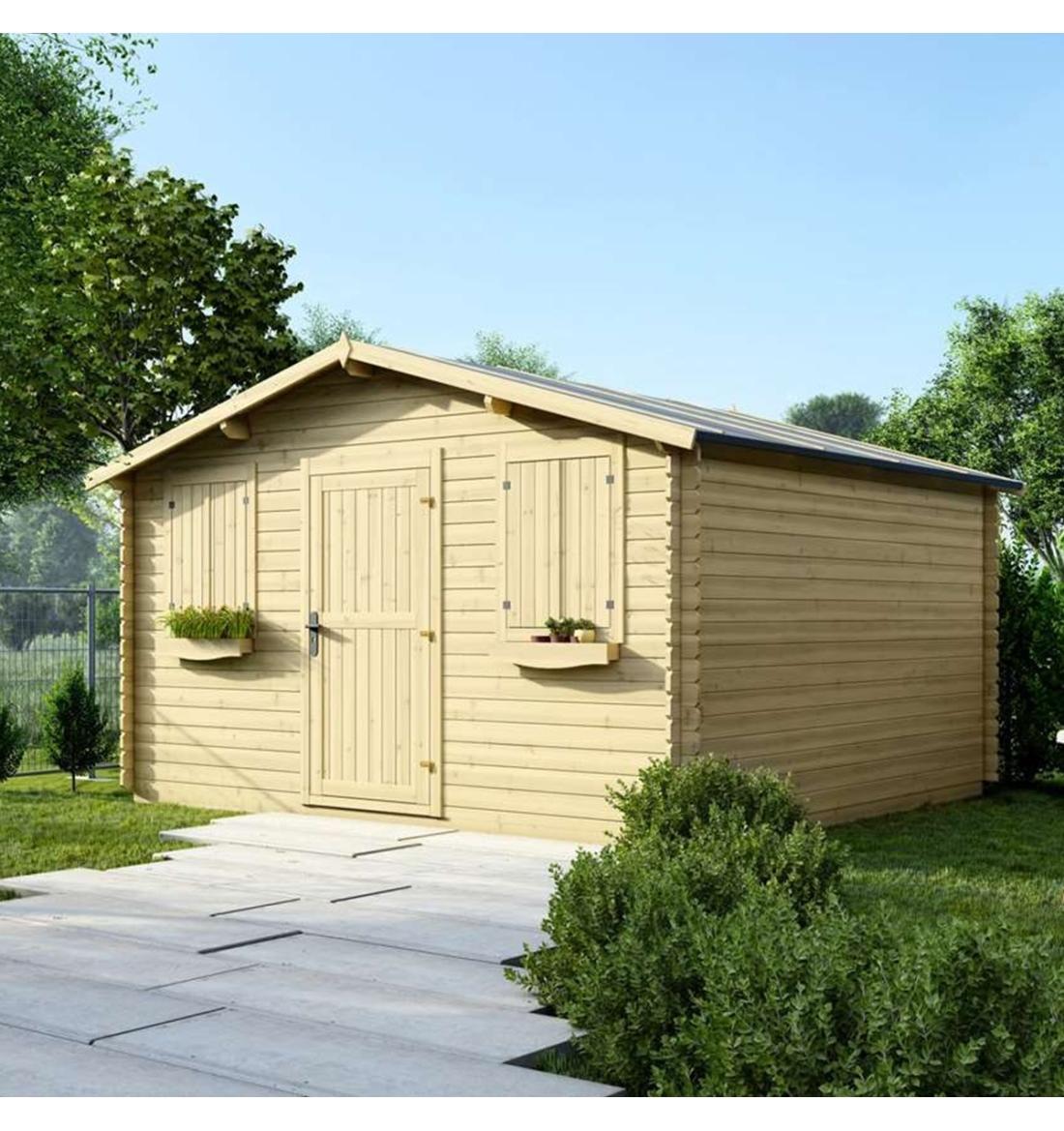 Gartenhaus, Gerätehaus 16m2 - 4x4m - 28mm