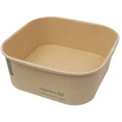 MONOUSO - Viereckig Kraft KartonBecher 1200ml Ø17,2cm (50 Stück)