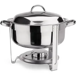 2x Suppen Chafing Dish Ø 33 cm mit Brennpastenbehälter und rundem Speiseeinsatz