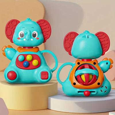 Inspire Select 3 in 1 Blue Elephant Spinning Top Toy With Strong Suction Cup Baby Sensory Play, High Chair Travel Gift 2026 multi functional