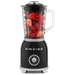 Swiss Standmixer für Smoothies im Vintage-Stil, Standmixer, Schwarz