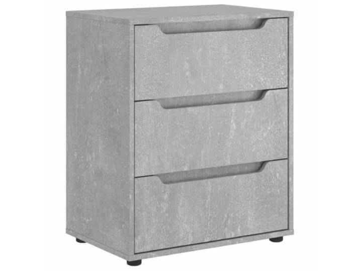 LMTYOENFG Sideboard Betongrau 60x40x73 cm Kommode mit 3 Schubladen VISNES Kompakter Beistellschrank in Betongrau für Schlafzimmer und Flur mit integrierten Griffen für praktische Ordnung.
