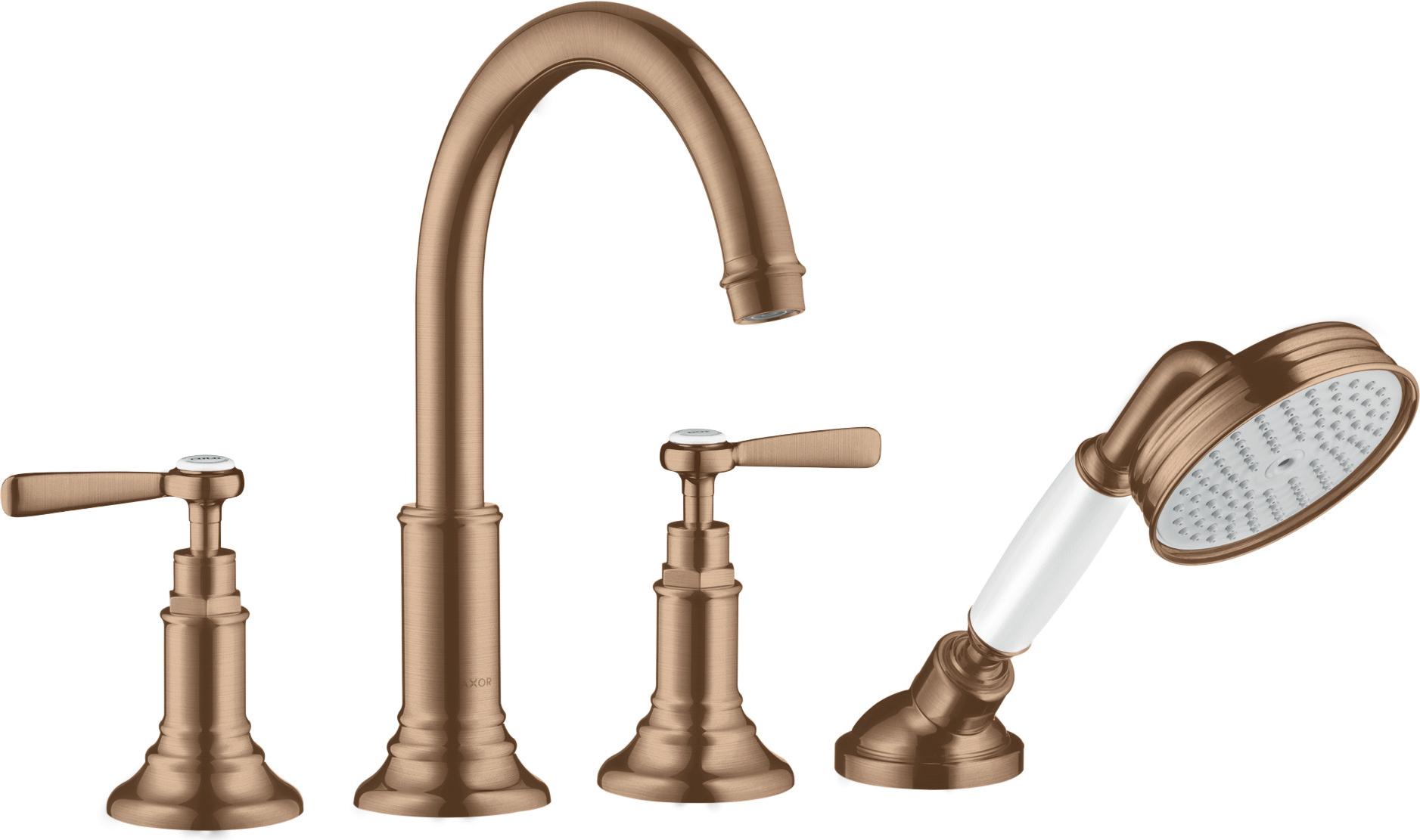 hansgrohe Fertigmontageset Axor Montreux 4-L-BW-Rand-Arm, m HG, brush. r gol