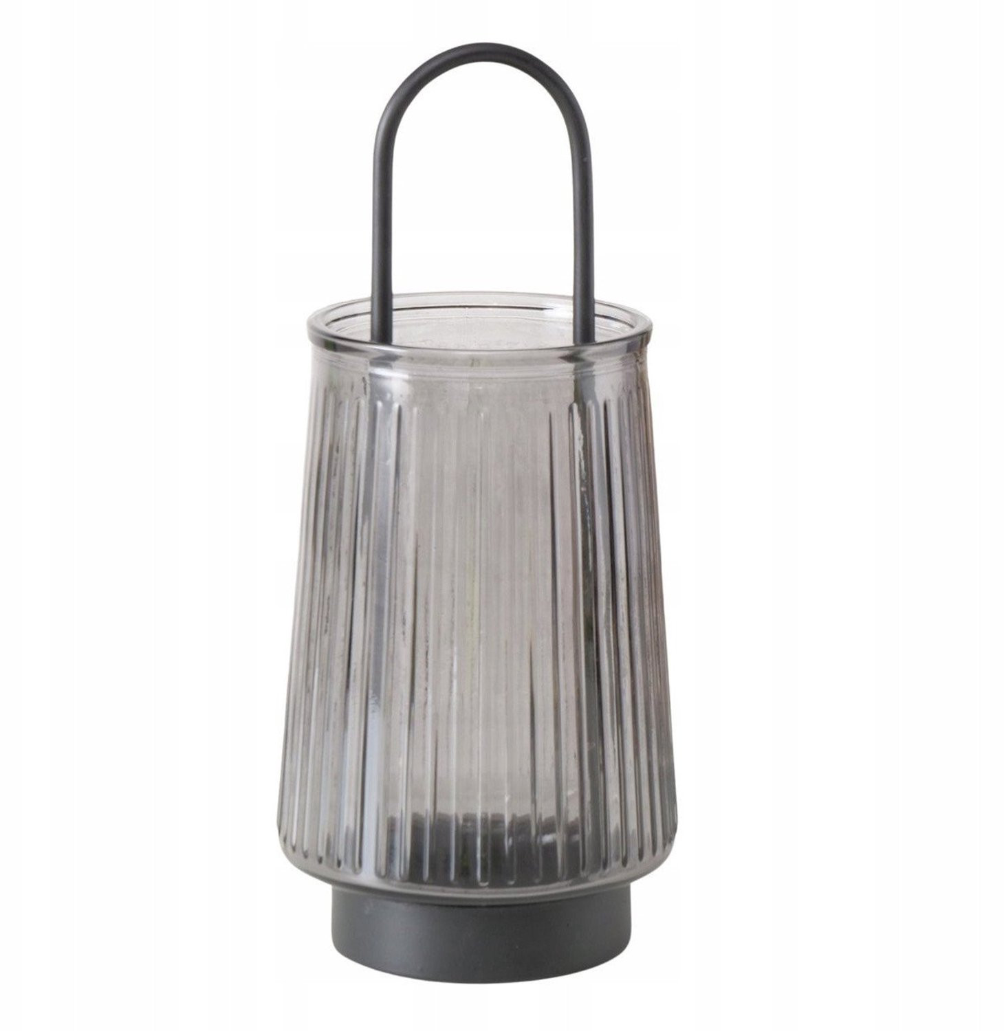 Boltze IVER glazen kandelaar met handvat voor kaarsen, Hoogte: 25,5 cm, Diameter: 11 cm