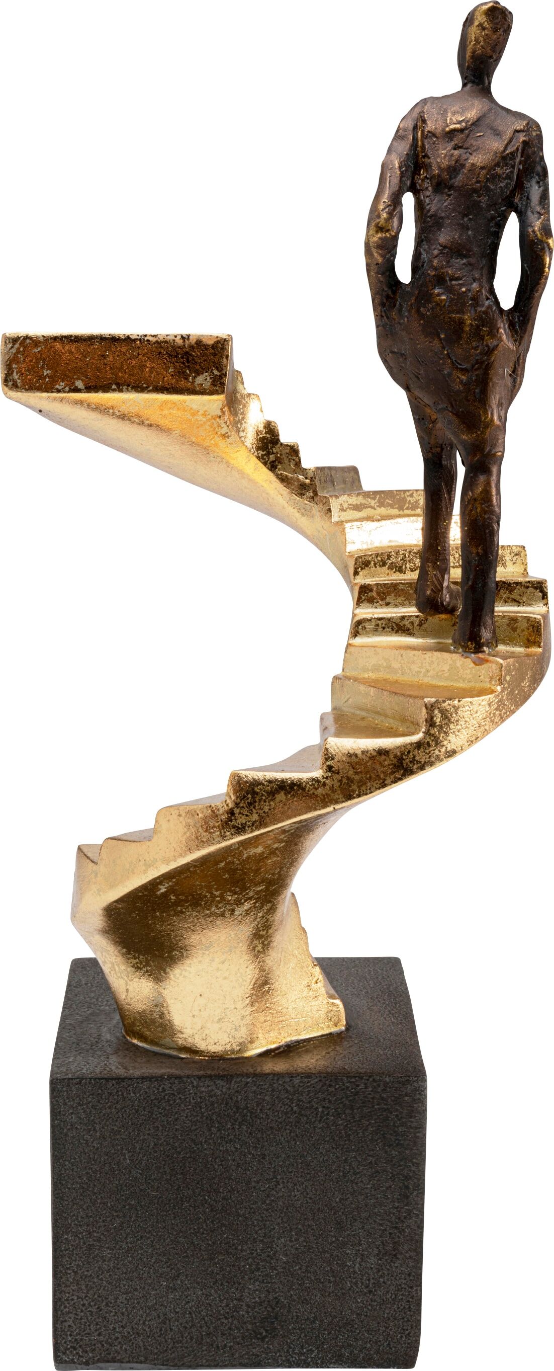 Dekoobjekt KARE DESIGN "Stairway", gold, B:14cm H:34cm T:14cm, Kupfer, Dekofiguren, Dekoobjekt, verschiedene Grössen gold B/H/T: 14cm x 34cm x 14cm