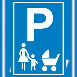 HB-Druck Mutter und Kind Parkplatz Schild Familien Parkplatz A0 Rückseite selbstklebend