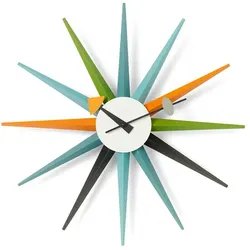 Vitra Wanduhr Sunburst Clock multicolor mehrfarbig, Designer George Nelson