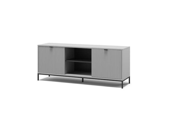 Vicco Lowboard Eliza , Grau 150 x 60 cm mit 2 Türen, geeignet als TV-Lowboard für Geräte bis 65 Zoll