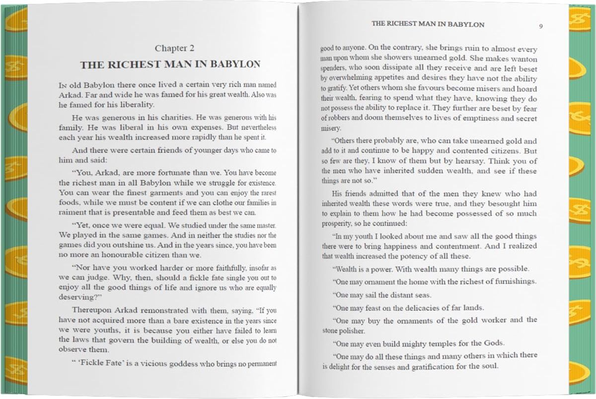 Wilco International The Richest Man In Babylon by George S. Clason - Sprayed Edge Deluxe Hardback - Personal Finance Classic - New
