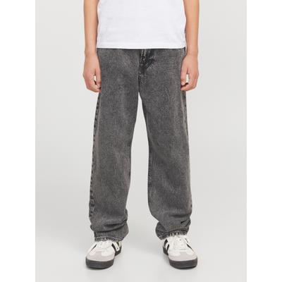 Relax-fit-Jeans JACK & JONES JUNIOR "JJICHRIS ist bequem und vielseitig kombinierbar", Jungen, Gr. 128, N-Gr, grau (grau denim), Denim/Jeans, Obermaterial: 100% Baumwolle, unifarben, relaxed fit knöchellang, Jeans, unifarben, modisch, relaxed fit,...