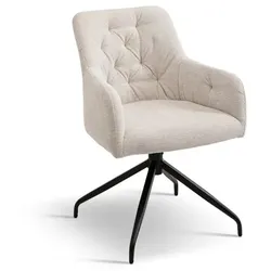 2er-Set set one by Musterring Stuhl Yonkers Stoff Beige Creme