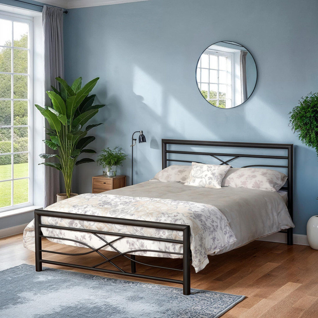 Home & Haus Joseph Bed Frame Black Double (4ft 6")