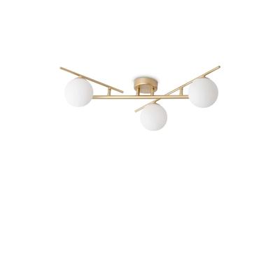 ATLAS PL3, goldene Deckenleuchte, Ideal Lux