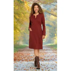 Baumwoll-Mix-Kleid in ziegel in Größe 50 von DW-Shop, Ziegel, 50