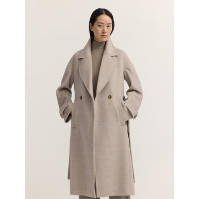 Kurzmantel BUGATTI "Regular Fit", Damen, Gr. 46, 30, beige, 55% Polyester, 40% Wolle, 5% sonstige Faser, unifarben, regular fit, Mäntel Kurzmantel, Regular Fit Oversized Trench Wollmix