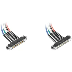 BerryBase Pogo-Pin Stecker und Sockel, magnetisch, 2A DC, mit Kabel - Stecker/Buchse: ohne Ösen - Typ: 5-polig