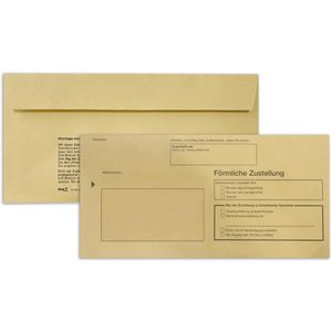 RNK Briefumschläge 2045/100 recyclinggelb DIN lang, ohne Fenster, haftklebend, 80g/m², 100 Stück