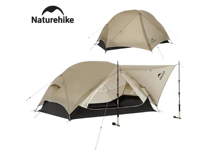 Tente Naturehike Mongar UL pour 2 personnes, tente de camping 3 saisons, tente de randonnée ultralégère imperméable 15D pour la randonnée et le vélo