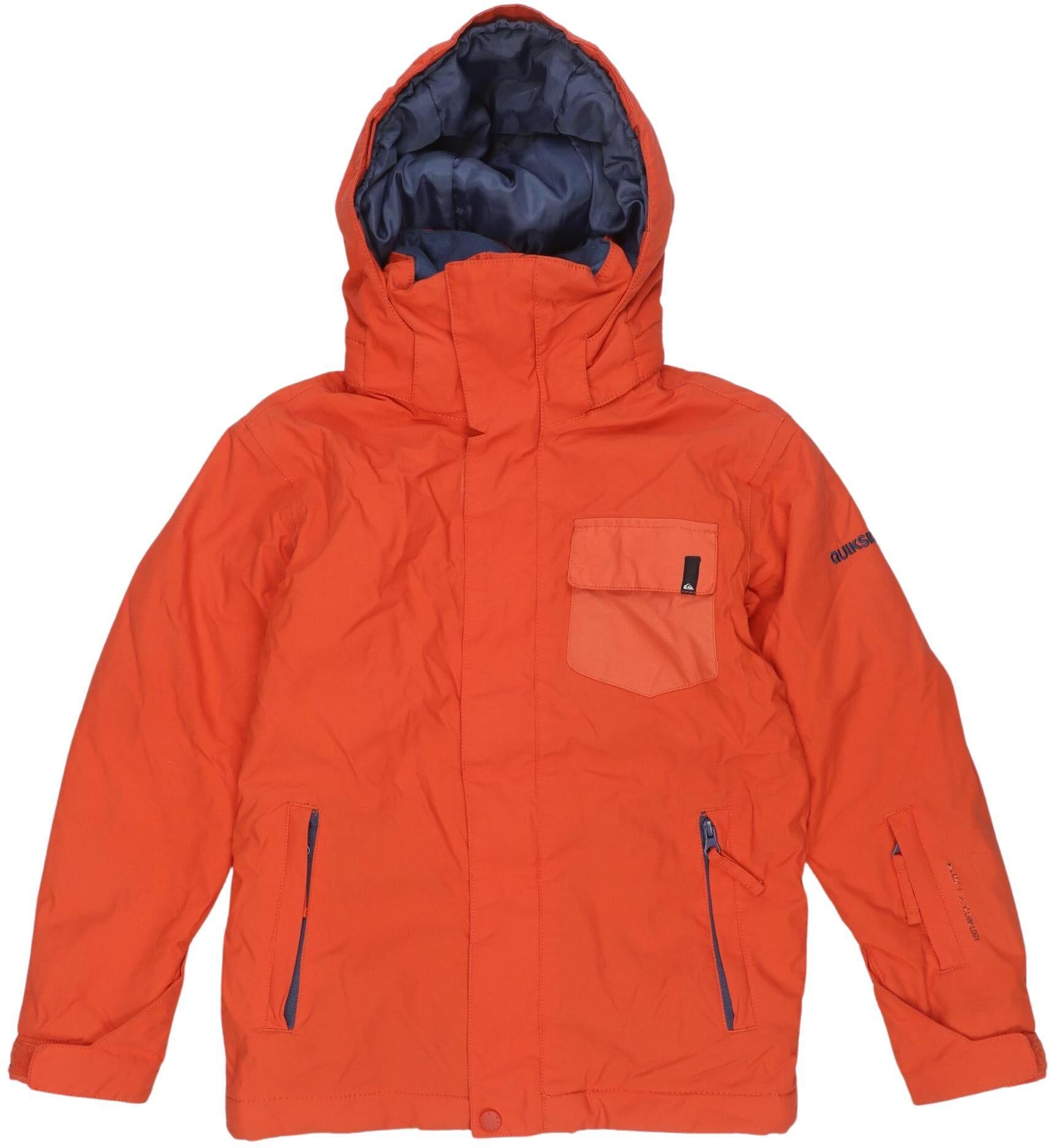 Quiksilver Jungen Jacke oder Mantel, Orange, Gr. EU 122 (US 8), Synthetik - Second Hand