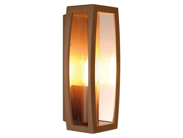 Meridian Box Applique carrée plastique clair E27 rouille