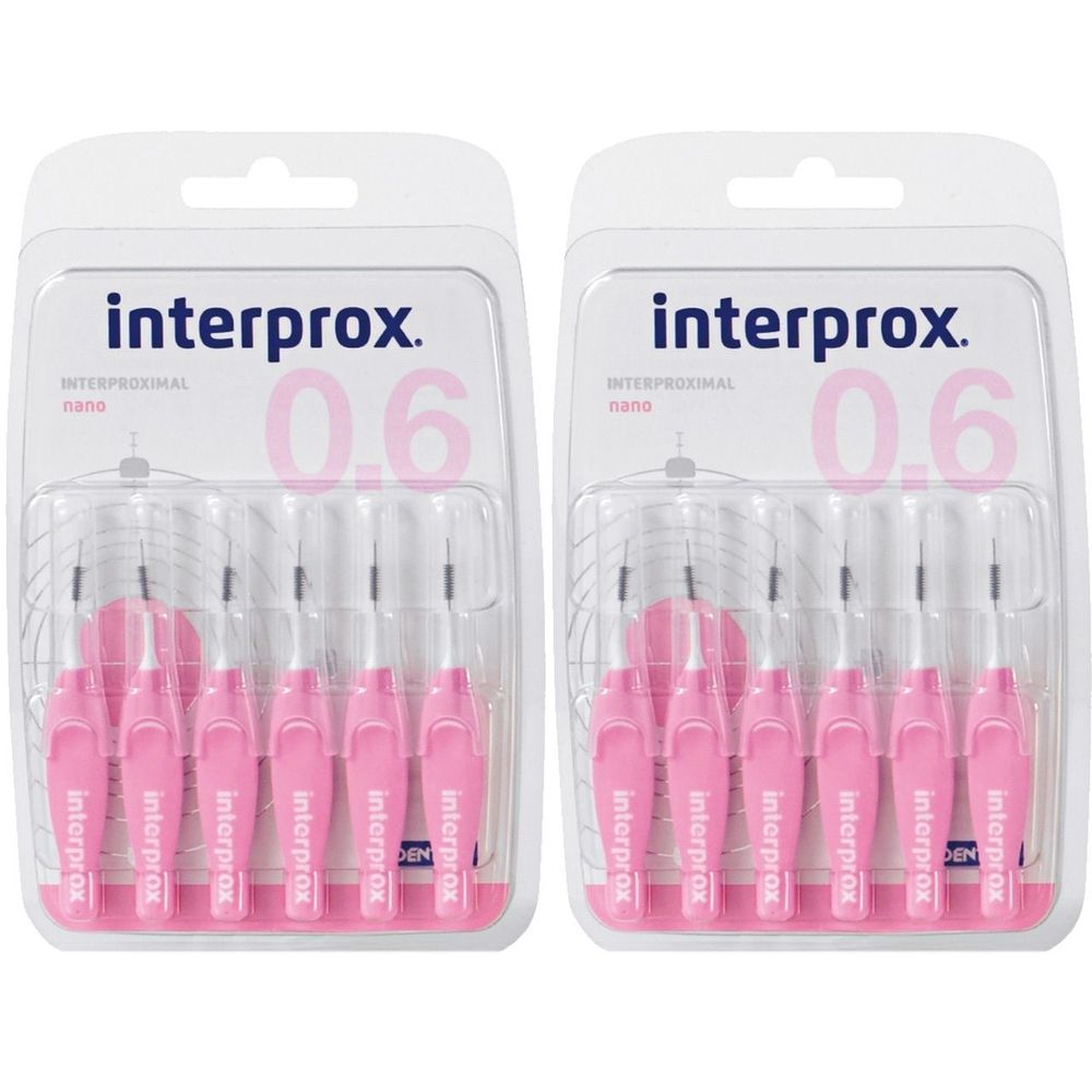 INTERPROx REG Nano Rosa x2 2x6 St Zahnbürste