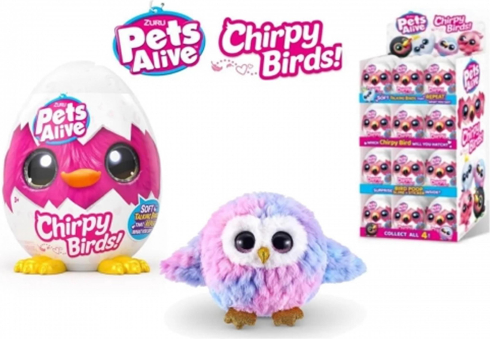 Zuru Pets Alive 9537 knuffel vogel voor kinderen vanaf 3 jaar