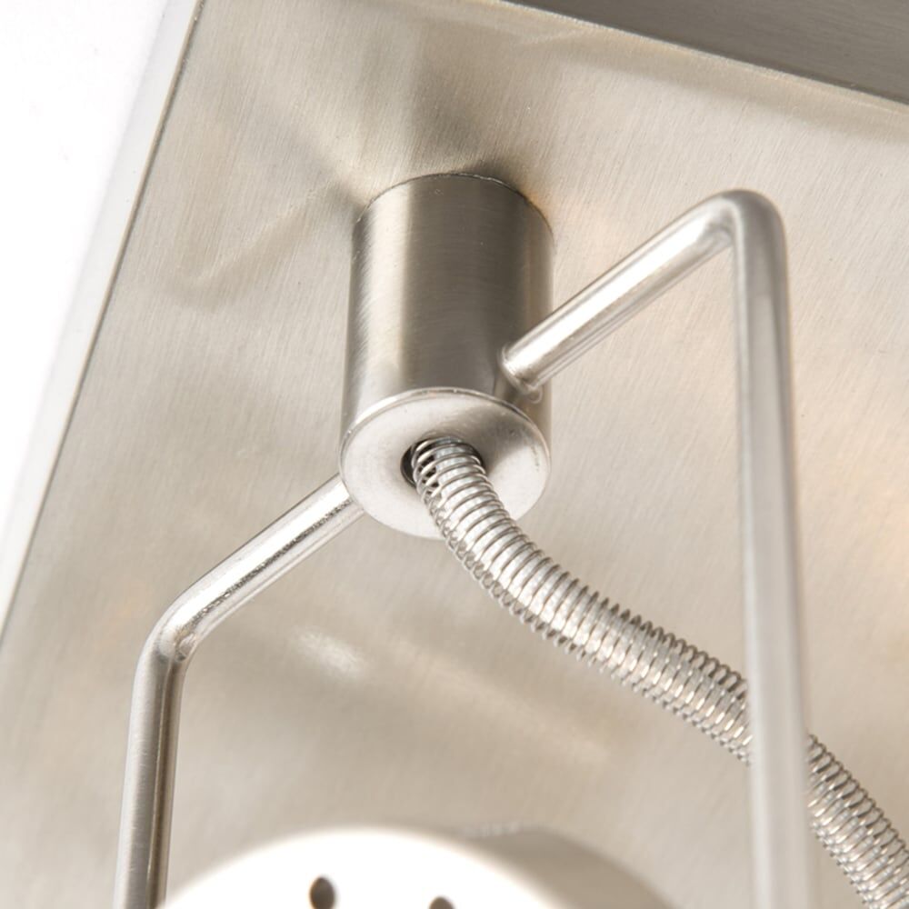 QAZQA Projecteur industriel pivotant inclinable acier 4 lumières Argenté 0x16cm
