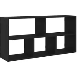 vidaXL Wandregal Schwarz Eichen-Optik 100x25x50 cm Holzwerkstoff