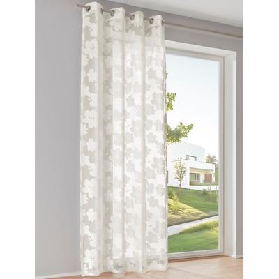 Gardine HEINE HOME Gr. 2, sanftes weiß, B:135cm H:175cm, Polyester, Viskose, Gardinen, Gardine