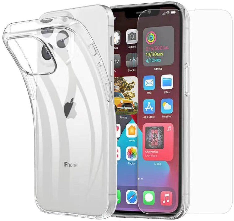 INCOVER iPhone 13 Cover + Skærmbeskyttelse - Gennemsigtig