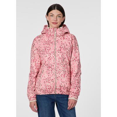 Outdoorjacke RAGWEAR "DIZZIE PRINT", Damen, Gr. XL, rosa (pink), Web, Obermaterial: 100% Polyester, bedruckt, normal, Jacken Outdoorjacke, mit hochschließendem Kragen, normale Passform, pflegeleicht