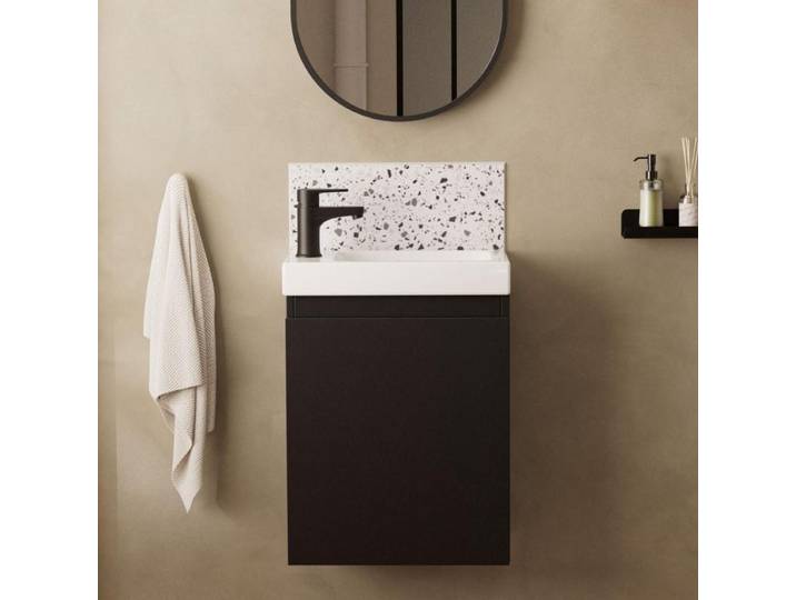 Meuble lave-mains LISA + robinet noir