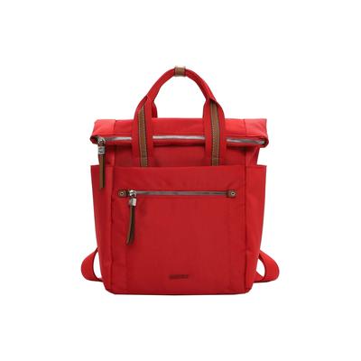 Rucksack EMILY & NOAH "Rucksack E&N Esther", Damen, Gr. B/H/T: 25cm x 34cm x 13cm, rot (rot 600), Polyester, Rucksäcke Rucksack