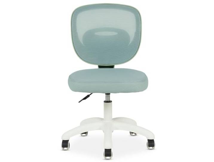 Schreibtischstuhl MAYLA mit Rollen, Grün - Bürostuhl für Kinder, ergonomisch & höhenverstellbar mit Gaslift, atmungsaktiver Mesh-Rücken, ohne Armlehnen für mehr Bewegungsfreiheit im Kinderzimmer