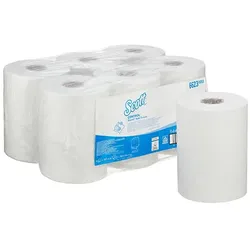 Handtuchrollen Kimberly Clark Scott Control SLIMROLL weiß 19,8 cm x 165 m, 6 Rollen 1-lagig, mit Markenprägung