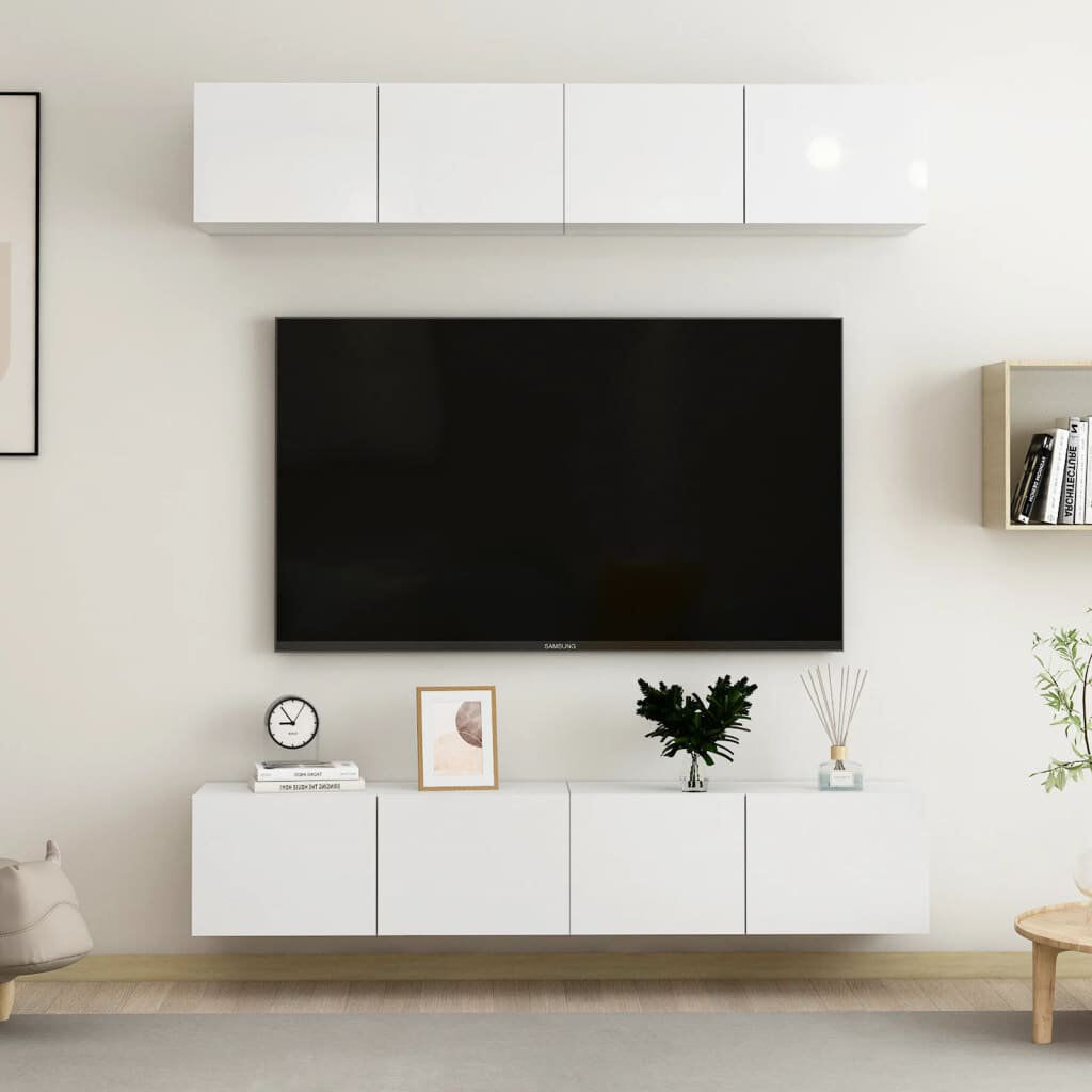 Brayden Studio Finan TV Stand for TVs up to 85" Grey Sonoma 80