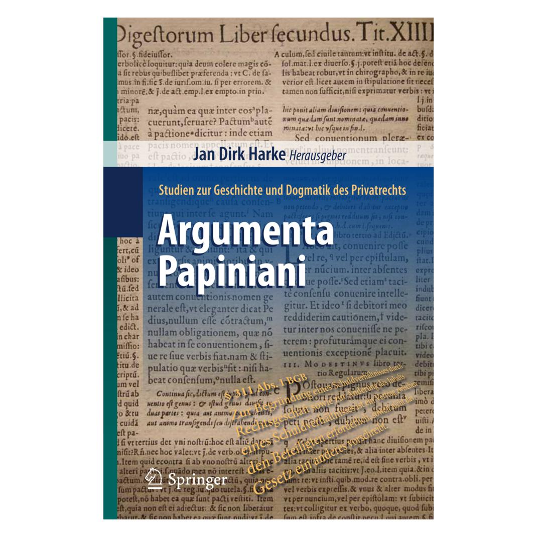 Springer Argumenta Papiniani (Deutsch, Softcover, Jan D. Harke) (55517287)