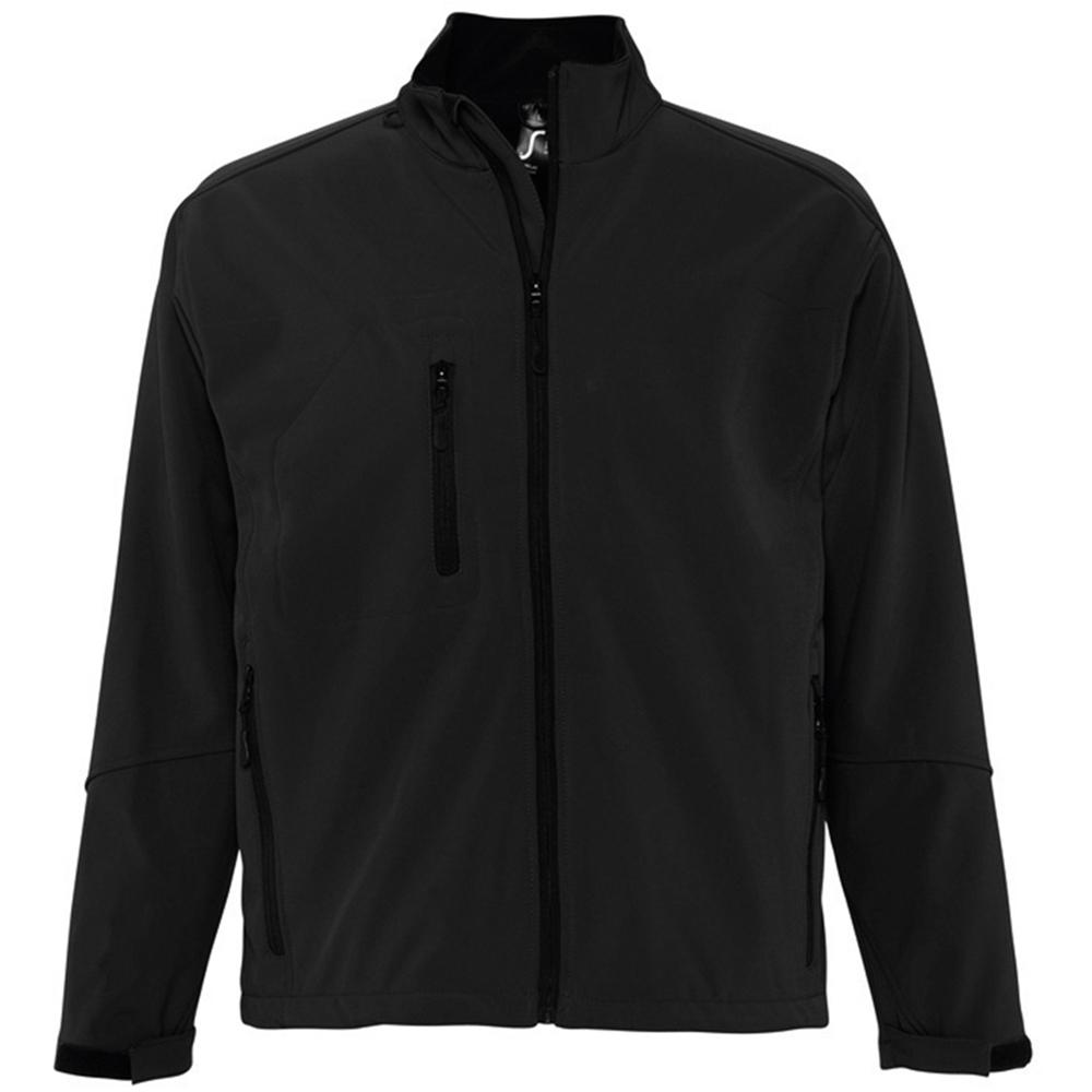 SOLS Mens Relax Soft Shell Jacket (atmungsaktiv, winddicht und wasserabweisend) (Schwarz)