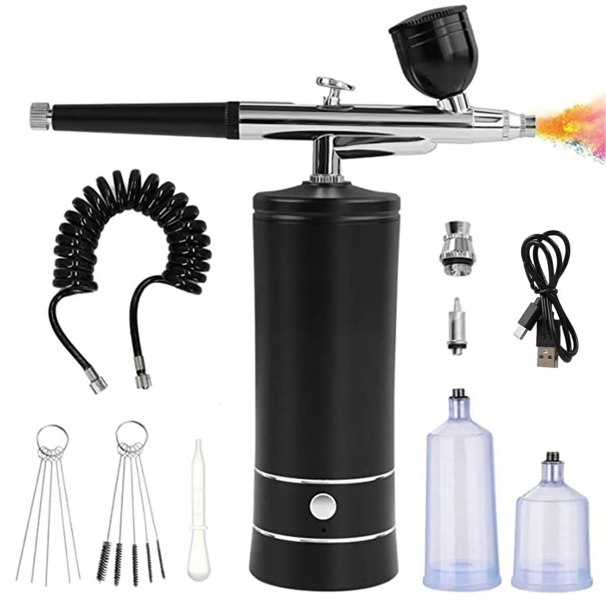 Selius Oplaadbare en draadloze Airbrushset met compressor voor nail art