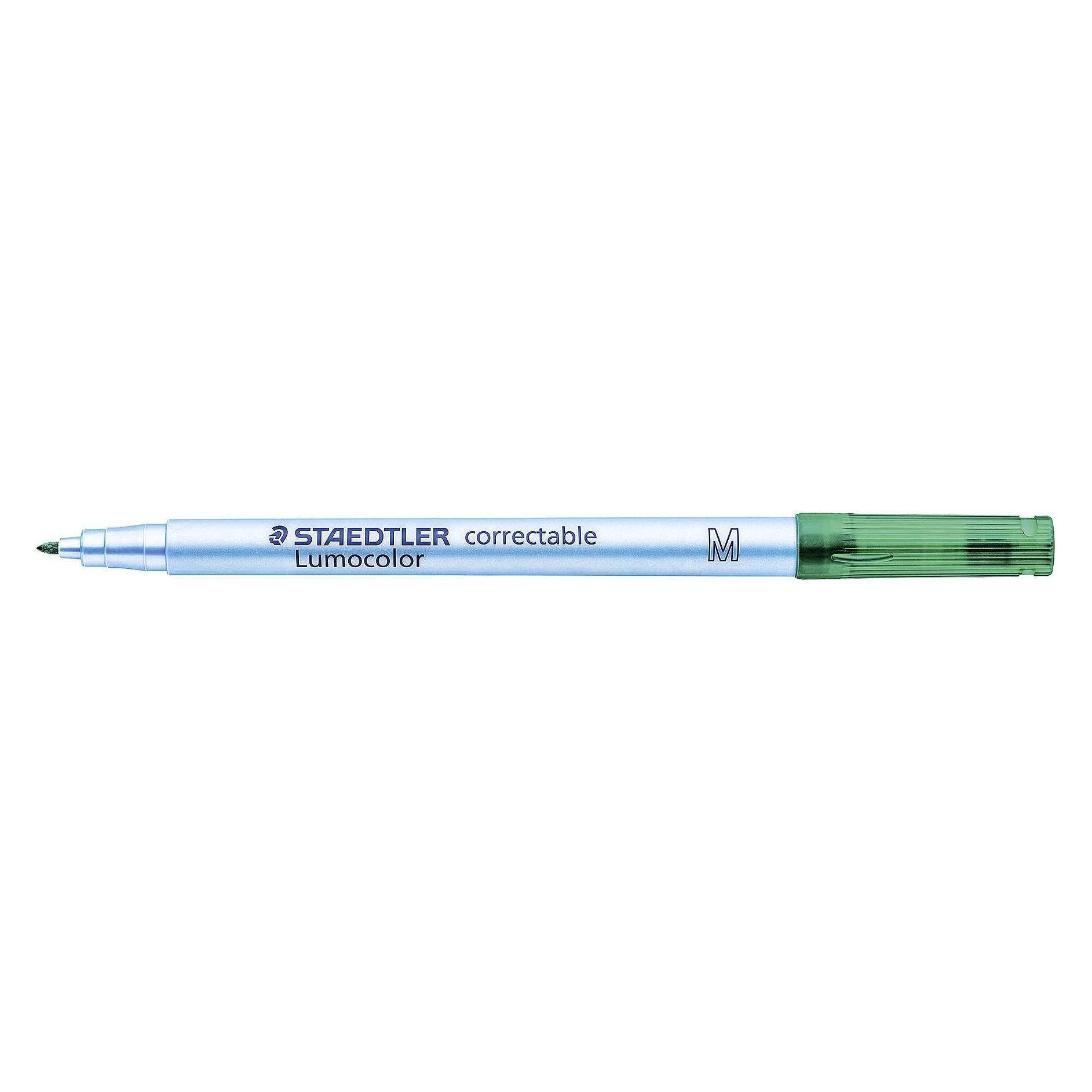 Staedtler Lumocolor correctable 305 Trocken abwischbarer Universalstift, Einzelprodukt, grün, M (1x) (305 M-5) Mindestbestellmenge: 10 Stück
