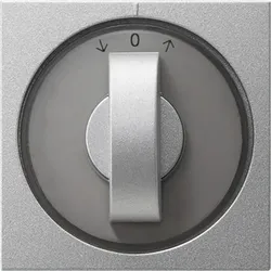 Gira Abdeckung m.Knebel alu 066626