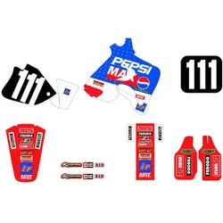 Tecnosel, Sticker, (BLACKBIRD) Aufkleber-Set für Honda CR 125 '93-'94, CR 250 '92-'94, Replika Team Honda