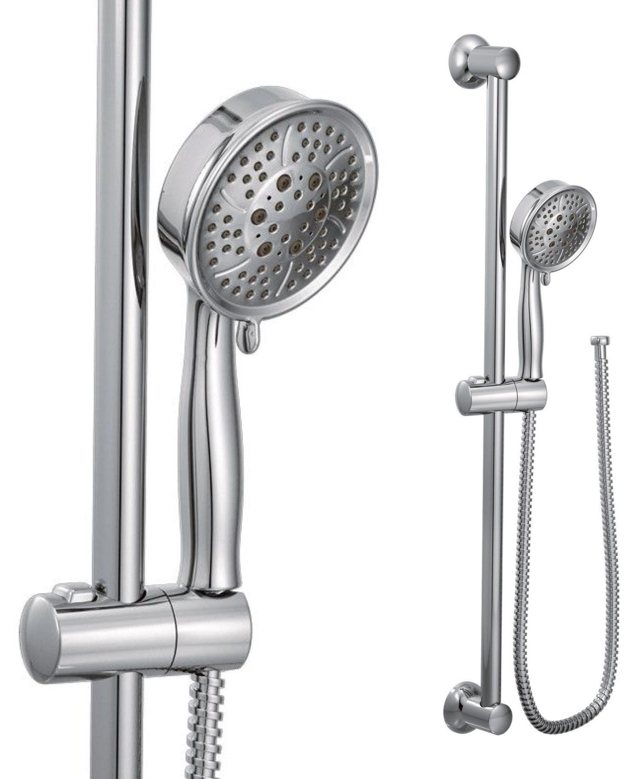 Dripio Handdouche met 4 functies en glijstang, chroom