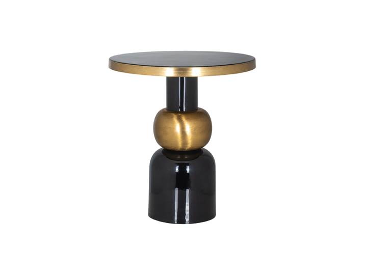 Design Beistelltisch „Mose“ Schwarz Ø 51 x Höhe 54 cm Richmond Interiors
