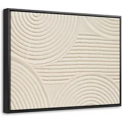 LEINWAND Bilder mit Rahmen - Muster - Abstrakt - Weiß - 40x30