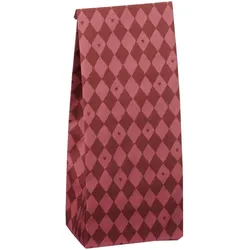 IB Laursen Geschenktüten Harlekin mit Herzen Rot/Desert Rose, Rot/Desert Rose - 9 x 22,5 x 6 cm