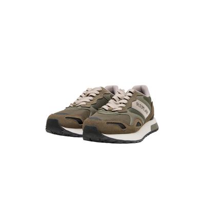 Sneaker REPLAY "Replay BULLET UNION", Herren, Gr. 43, grün (military grün), Kunstfaser, Schuhe Sneaker
