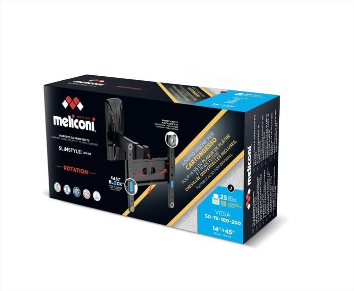 Meliconi Supporto Tv Slimstyle Plus 200 Sr Cg-nero