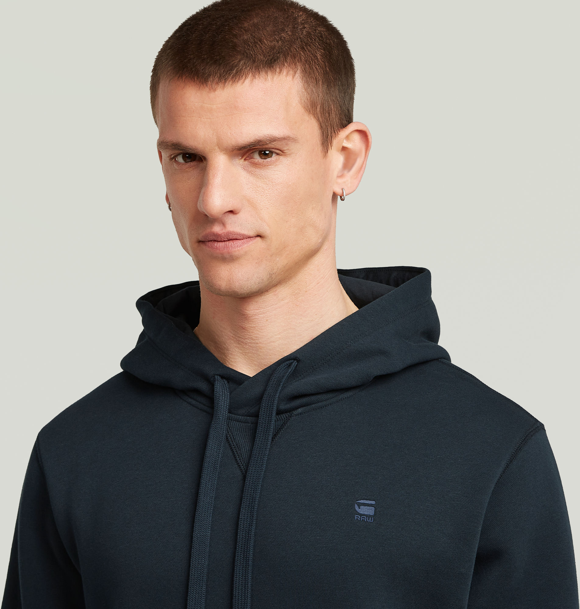 Kapuzensweatshirt G-STAR "Premium Hoody", Herren, Gr. M, salute, Sweatware, Obermaterial: 55% Baumwolle, 45% Polyester, unifarben, normal, Bündchen, Sweatshirts Kapuzensweatshirt salute M