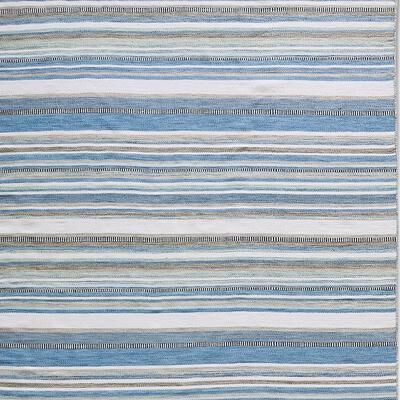 Merida Striped Outdoor Rug - Blue, 2' X 3'/Blue - Grandin Road